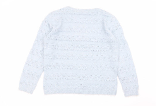 Damart Womens Blue Pullover Jumper Size 14