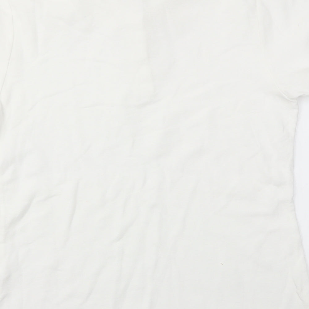 Fruit of the Loom Girls White Basic T-Shirt Size M