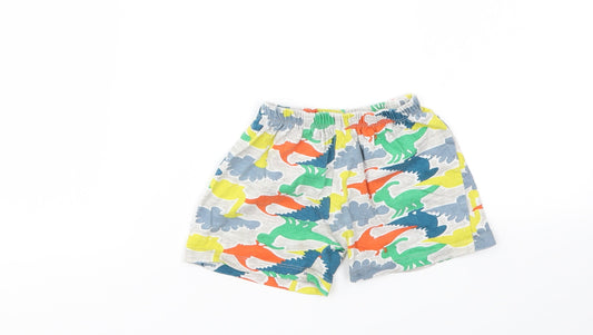 KIDS Boys Multicoloured Animal Print Sweat Shorts Size 10 Years