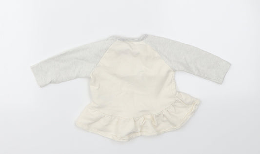 F&F Girls Grey Basic T-Shirt Size Newborn