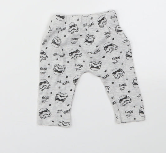 Star Wars Boys Grey Geometric Capri Leggings Size 0-3 Months
