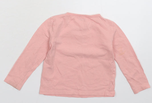 Vertbaudet Girls Pink Basic T-Shirt Size 3 Years