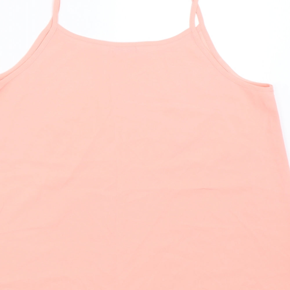 Womens UK Size 14 Peacocks Pink Basic Tank