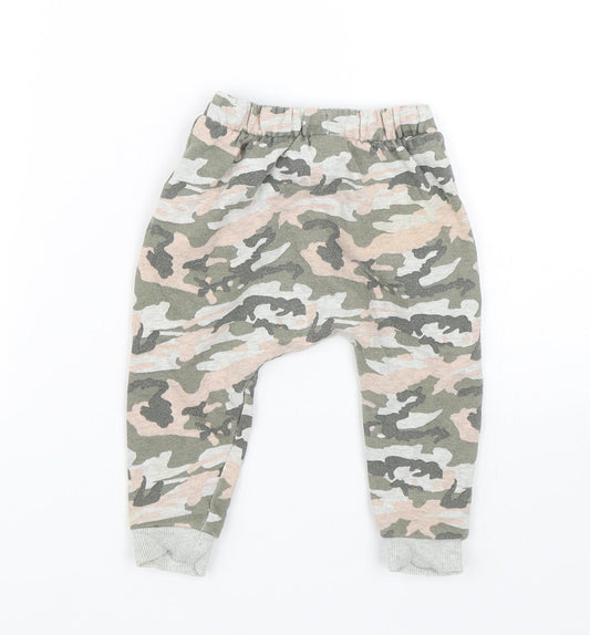 NEXT Girls Multicoloured Camouflage Sweatpants Trousers Size 12-18 Months