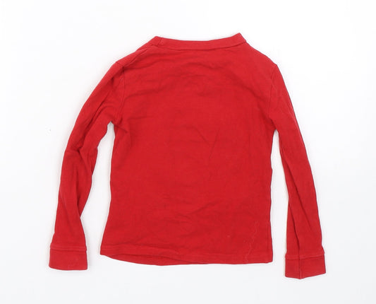 Character.com Boys Red Basic T-Shirt Size 4 Years - Cars