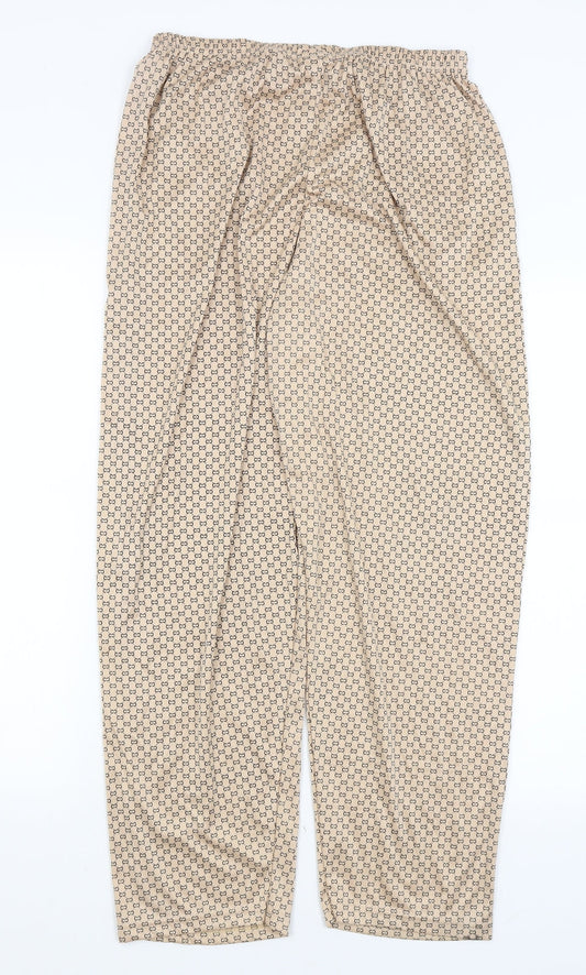 Le Tyna Womens Brown Trousers Size M L27 in