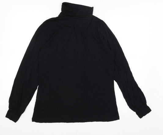 M&S Womens Black Basic T-Shirt Size 14