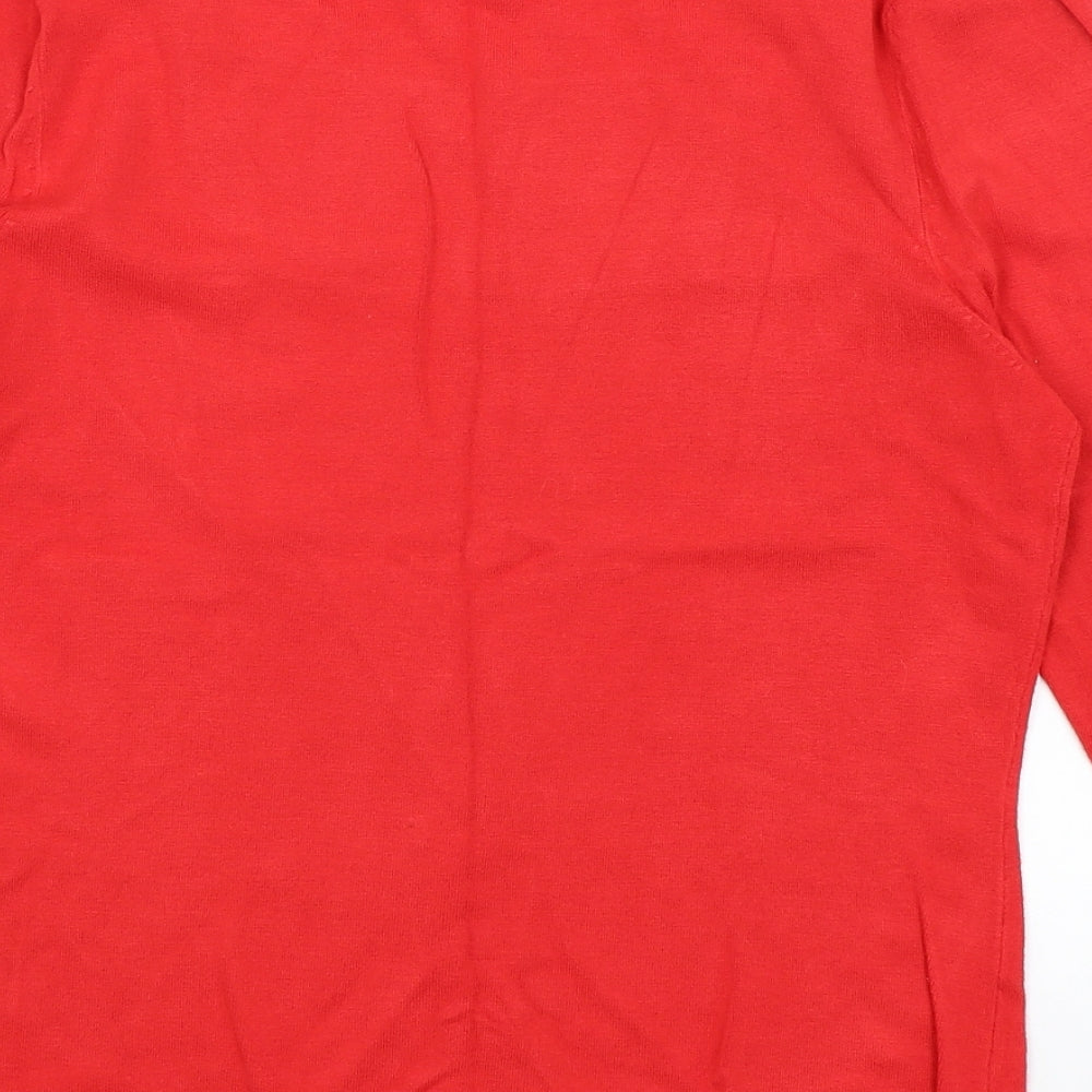 HIJKLM Womens Red Pullover Jumper Size L