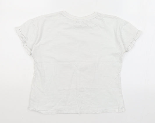 George Girls White Basic T-Shirt Size 10-11 Years