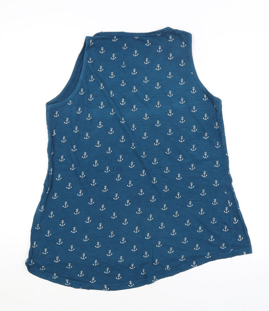 Avenue Womens Blue Basic Tank Size 16 - Anchors