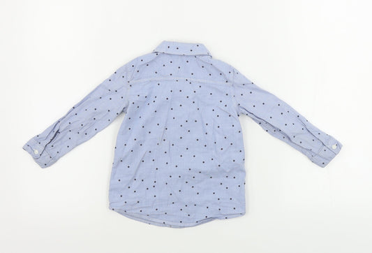 H&M Boys Blue Basic Button-Up Size 2 Years - Star pattern