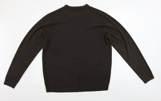 BHS Mens Brown Pullover Jumper Size L