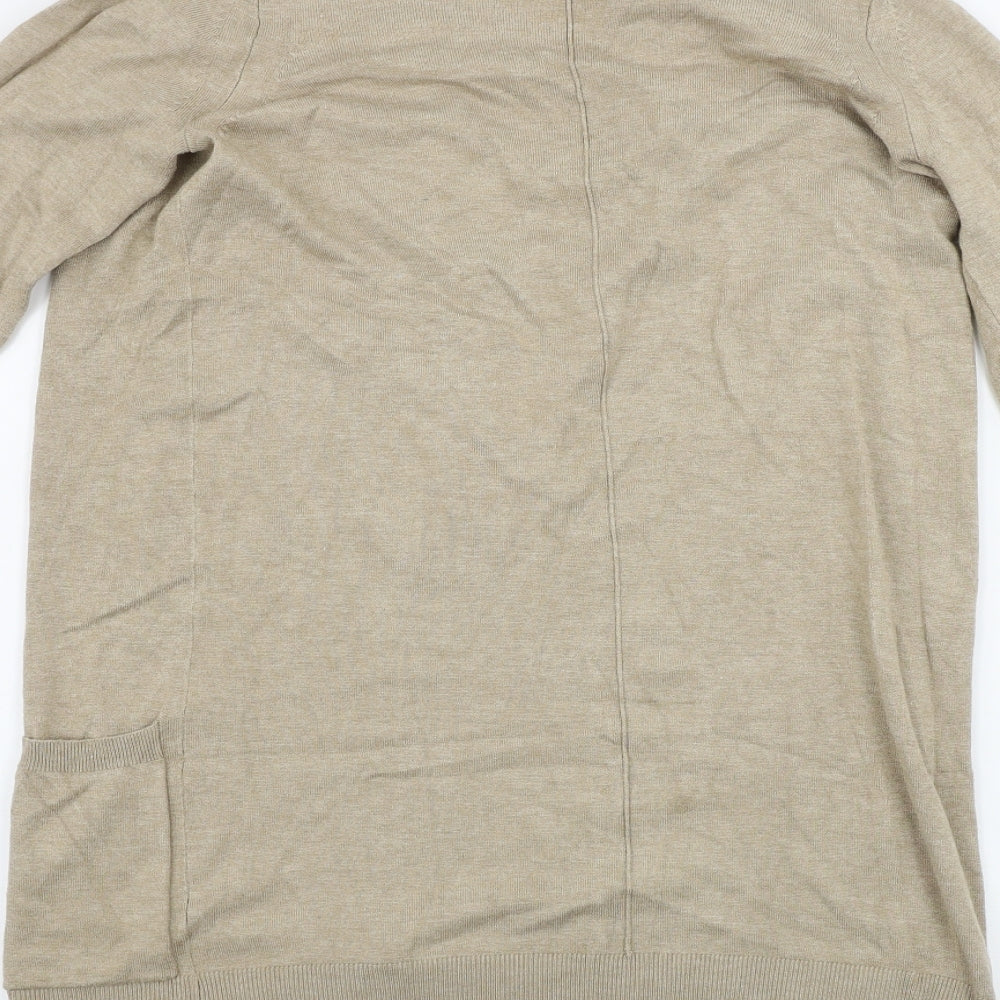 Womens UK Size XS Marks and Spencer Beige Cardigan Jumper