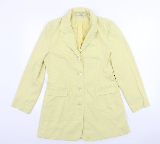 Womens UK Size 12 Classics Regular Yellow Blazer