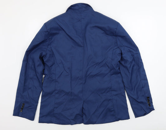 Fashion Mens Blue Jacket Blazer Size S