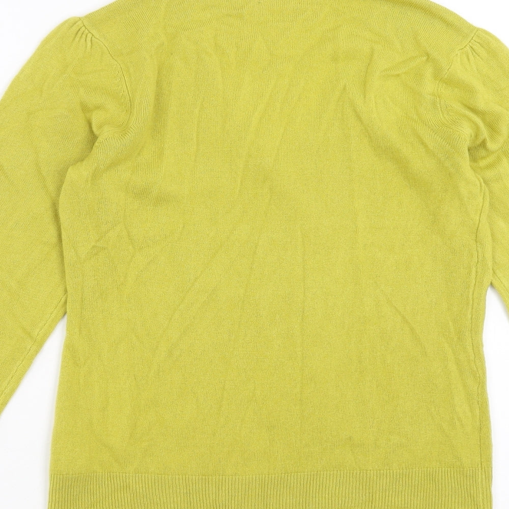 F&F Womens Green Knit Pullover Jumper Size 12