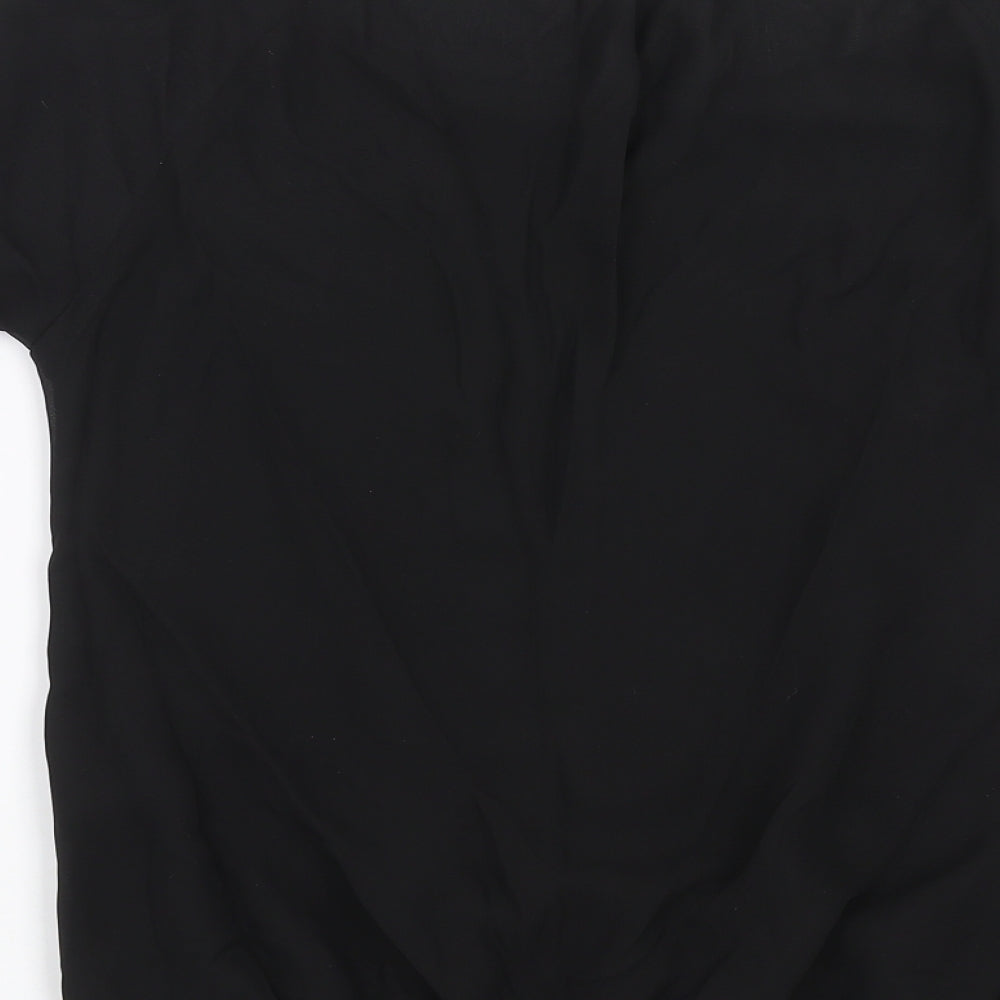 Womens UK Size 10 Debenhams Black Basic Blouse