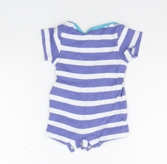 Marks and Spencer Baby Purple Striped Babygrow One-Piece Size 0-3 Months