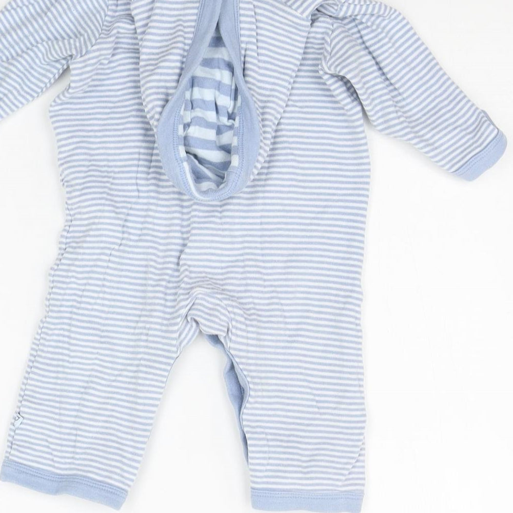Marks and Spencer Baby Blue Striped Babygrow One-Piece Size 3-6 Months