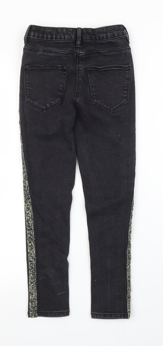 Matalan Girls Black Denim Skinny Jeans Size 9 Years