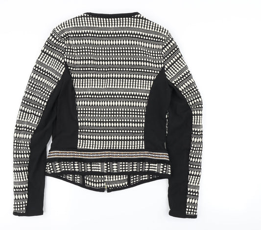 H&M Womens Multicoloured Argyle/Diamond Jacket Size 36