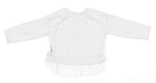 NEXT Girls Grey Pullover Jumper Size 2-3 Years