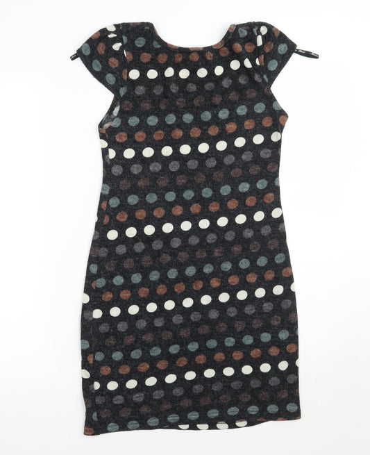 Rage Womens Black Polka Dot Jumper Dress Size 8