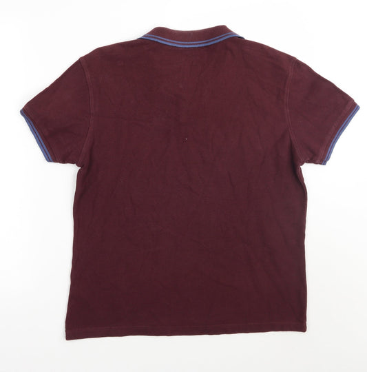 Cedar Wood State Mens Purple Polo Size M