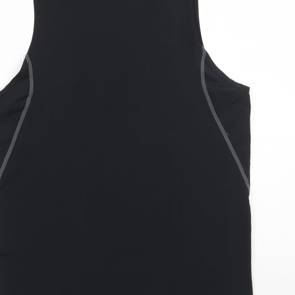 Womens UK Size L Preworn Black Basic Tank