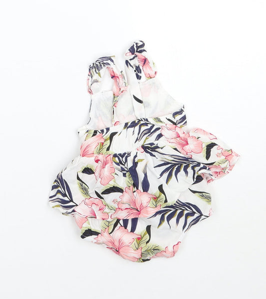 Patpat Girls White Floral Babygrow One-Piece Size 3-6 Months