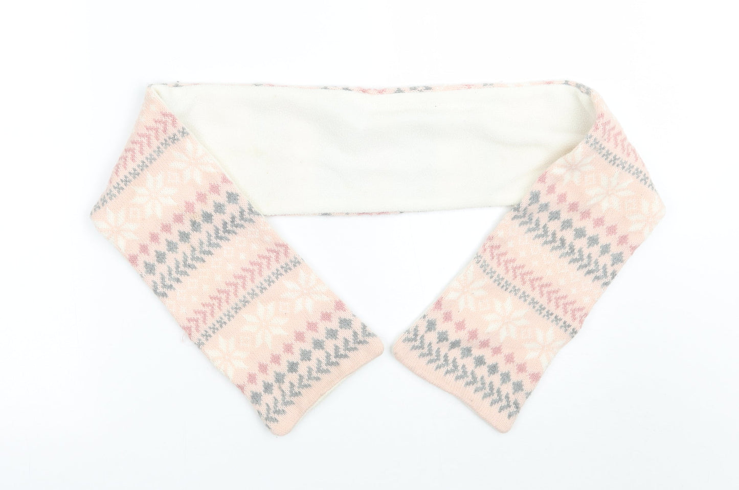 Preworn Girls Pink Fair Isle Scarf Scarves & Wraps One Size