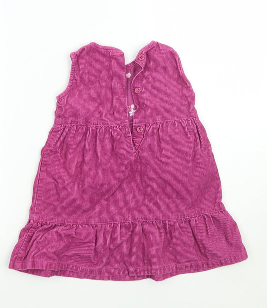 Morris mouse Girls Purple Floral A-Line Size 12-18 Months