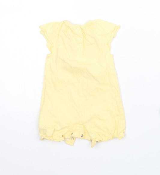 F&F Girls Yellow Babygrow One-Piece Size 0-3 Months