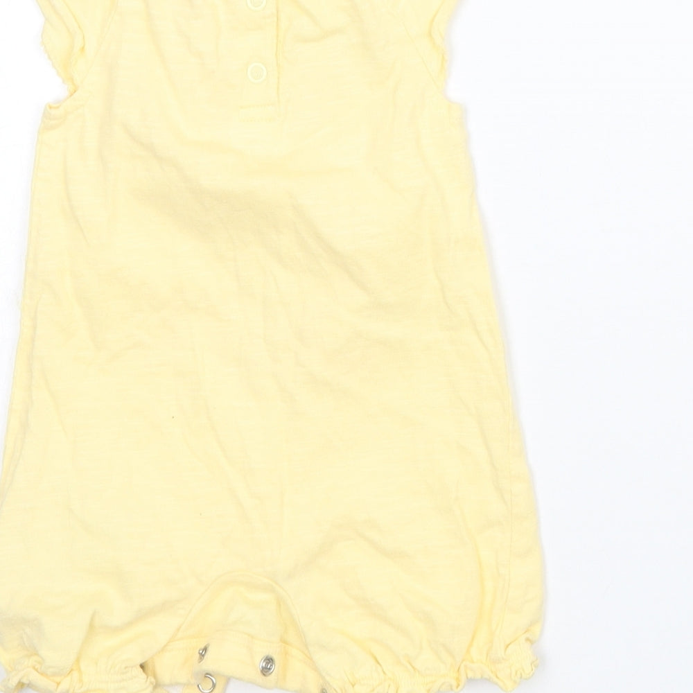 F&F Girls Yellow Babygrow One-Piece Size 0-3 Months