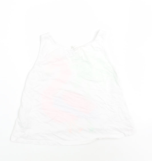 Zara Girls White Basic Tank Size 12 Years