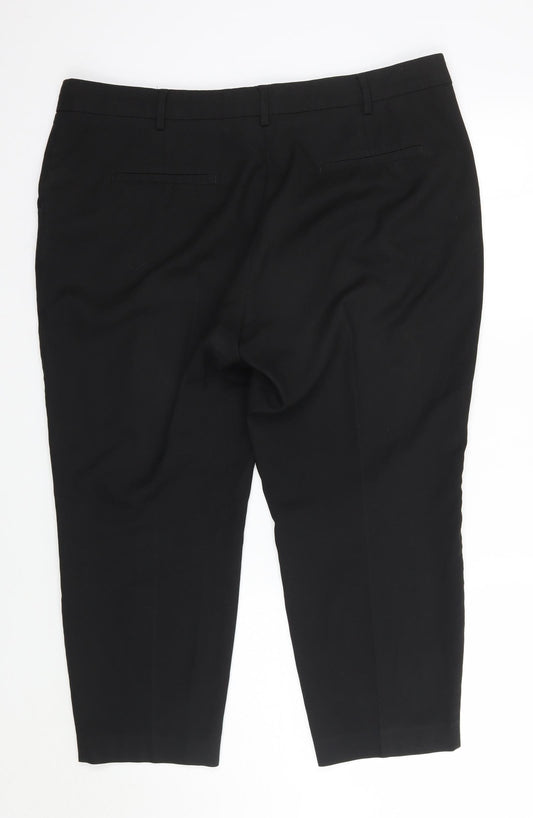 Womens UK Size 16 NEXT Regular Fit Black Trousers