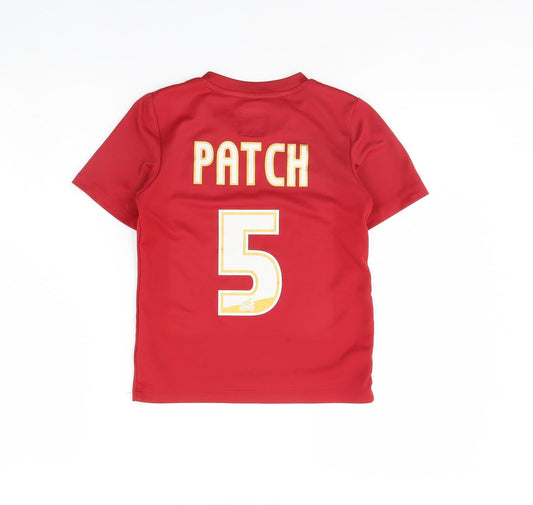 Preworn Boys Red Basic Polo Size 6 Years - patch