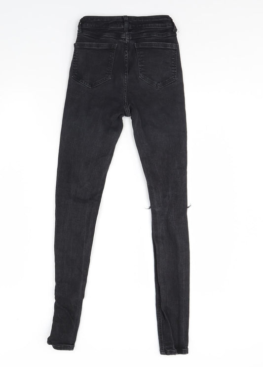 Denim & Co Womens Black Denim Skinny Jeans Size 4 L28 in