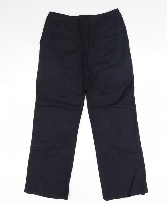 Womens UK Size 8 NEXT Regular Fit Blue Trousers