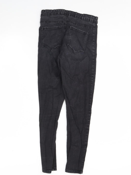 Denim & Co. Womens Black Denim Skinny Jeans Size 14 L28 in