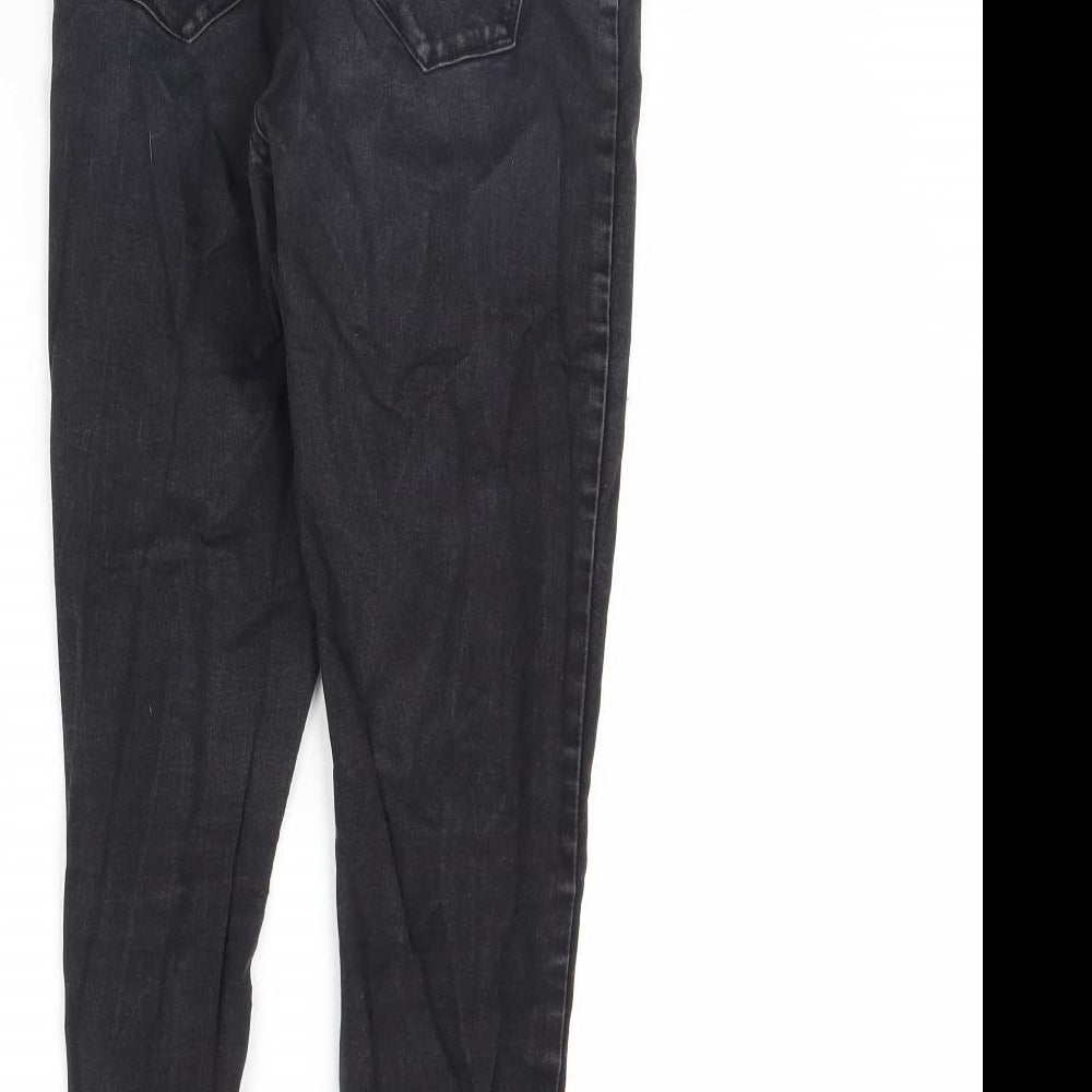 Denim & Co. Womens Black Denim Skinny Jeans Size 14 L28 in