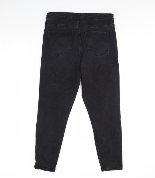 Denim & Co. Womens Black Denim Skinny Jeans Size 14 L26 in