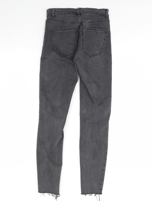 Zara Womens Grey Denim Skinny Jeans Size 8 L29 in