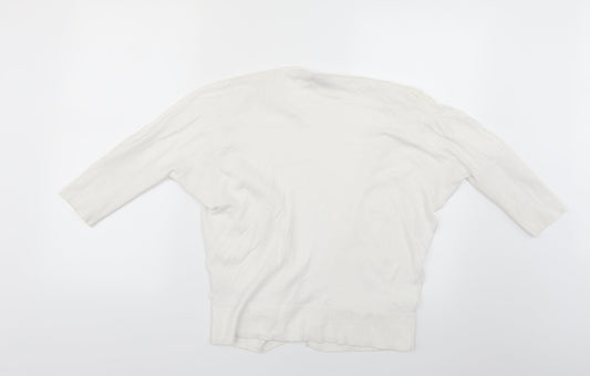 Womens UK Size S Dorothy Perkins White Cape Jumper