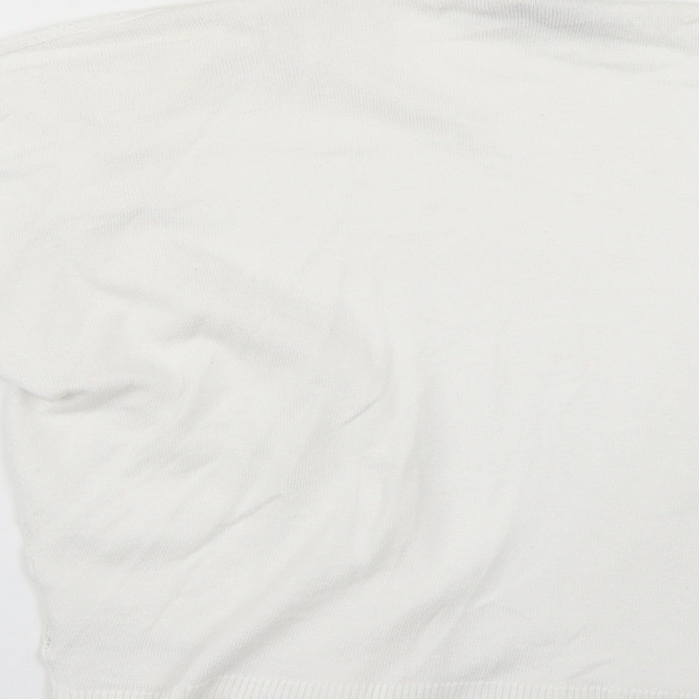 Womens UK Size S Dorothy Perkins White Cape Jumper
