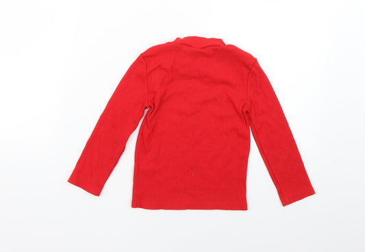 F&F Girls Red Basic T-Shirt Size 3-4 Years