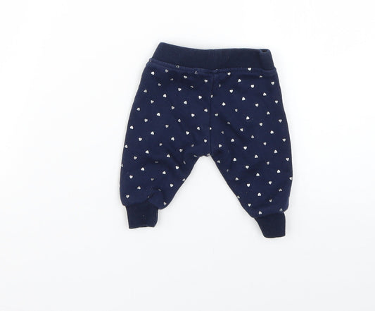 Primark Baby Blue Geometric Jogger Trousers Size 0-3 Months