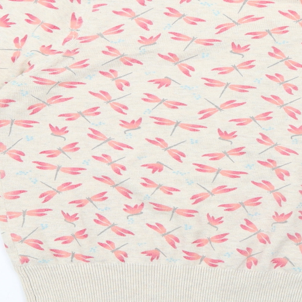 F&F Womens Beige Geometric Cape Jumper Size 16