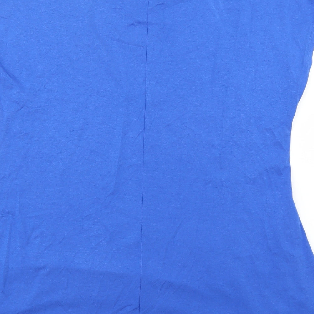 Womens UK Size L marble Blue Basic Blouse