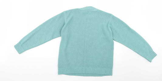 Womens UK Size 14 afibel Green Pullover Jumper